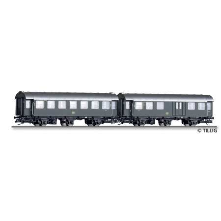 Tillig 01073 - Zestaw 2 wagonów osobowych 2 klasa, DB, Ep.III