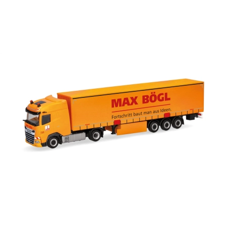 Herpa 320016 - DAF XG Gardinenplanen-Sattelzug "Max Bögl"