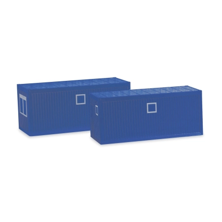 Herpa 053600-003 - Kontener niebieski, budowlany, 2szt