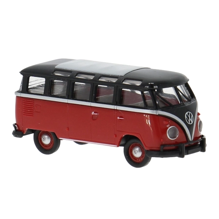 Brekina 31852 - VW T1b Samba czarny/czerwony