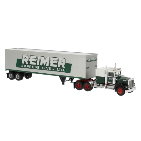 Brekina 86258 - Kenworth W900 naczepa skrzyniowa „Reimers”