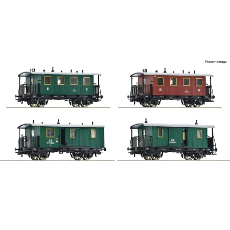 Roco 6200190 - Zestaw 4 wagonów pasażerskich, KKSTB, Ep.I