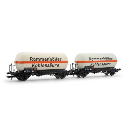 Rivarossi HR6644 - Zestaw 2 wagonów cystern Zgs, DB, Ep.IV „Rommenhöller Kohlensäure”
