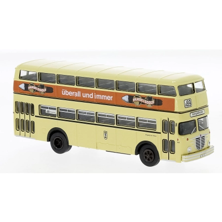 Brekina 61256 - Autobus D2U piętrowy, BVG - Handelsgold, 1960 r.