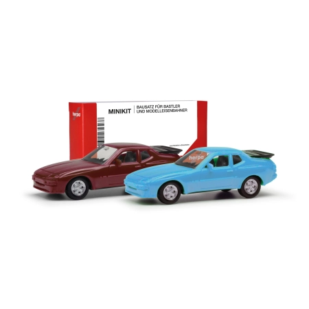 Herpa 012768-004 - Mini zestaw: Porsche 944, niebieski/czerwony