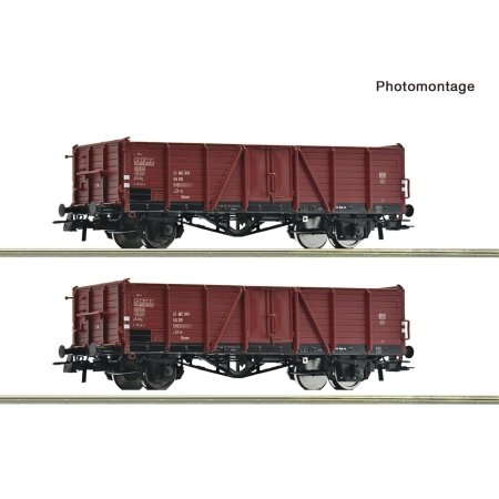 Roco 6600194 - Zestaw 2 wagonów towarowych El-u, DR, Ep.IV