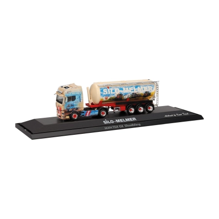 Herpa 122320 - MAN TGX GX Ciężarówka z naczepą silosową „70 lat Silo Melmer” (Austria)