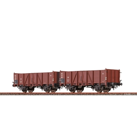 Brawa 48450 - Zestaw 2 wagonów węglarek Om21, DB, Ep.III