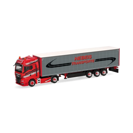 Herpa 320498 - MAN TGX GX naczepa z plandeką „Hebeis Transporte”