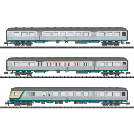 Trix 18263 - Zestaw 3 wagonów pasażerskich „Silberlinge”, DBAG, Ep.V, DC-MFX-Digital