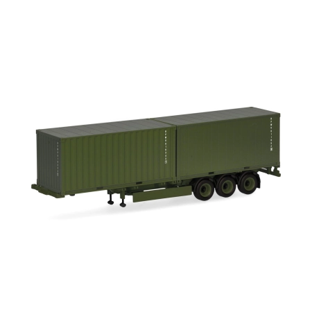 Herpa 747240 - Przyczepa kontenerowa 3ACH o 2 x 20ft