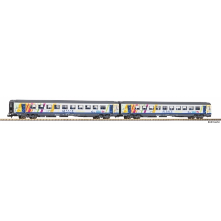Piko 94510 - Zestaw 2 wagonów pasażerskich Corail ALSACE, 2x 2 klasa, SNCF, Ep.VI