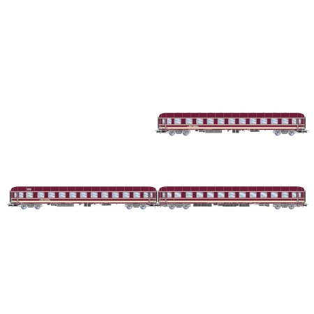 Rivarossi HR4417 - Zestaw 3 wagonów z kuszetkami, Euro-Express, Ep. V-VI