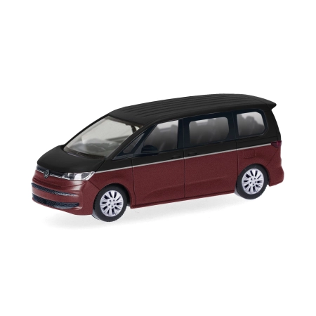 Herpa 430425-002 - Volkswagen (VW) Multivan, głęboka czerń/czerwony fortana
