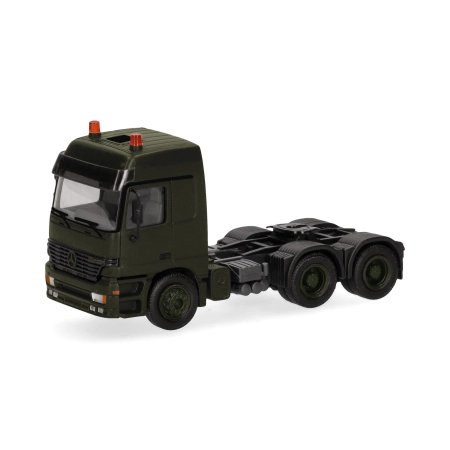 Herpa 747264 - Mercedes-Benz Actros L (96) MP1 Zugmaschine 3achs (6x4), olivgrün (Belgien)