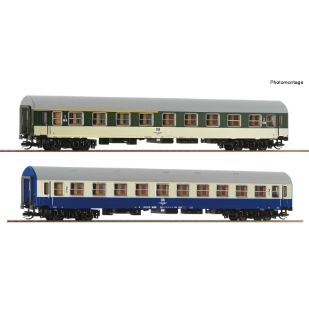 Roco 6280029 - Zestaw 2 wagonów pasażerskich, DR, Ep.IV