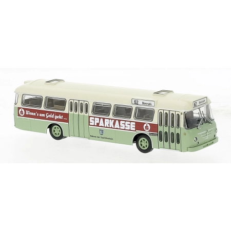 Brekina 59383 - Autobus Senator 12 D, Monheim - Sparkasse, 1962