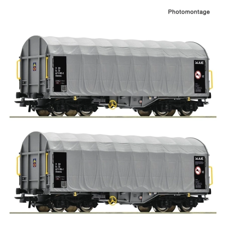 Roco 6600144 - Zestaw 2 wagonów z przesuwaną plandeką, CD, ep. V-VI