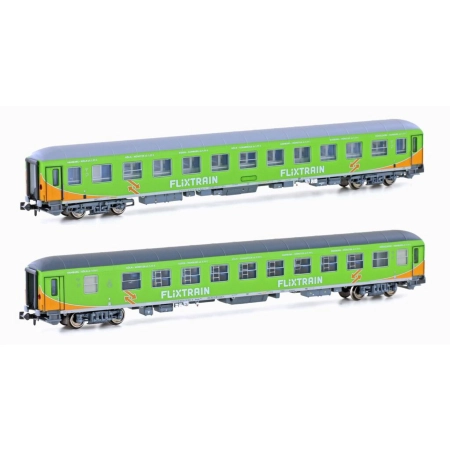 L.S. Models 76011 - Zestaw 2 wagonów kuszetki Bvcmz248.5/Bvcmbz248.1, FLIXTRAIN, Ep.VI