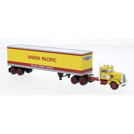 Brekina 85765 - Peterbilt 281 box saddle z Union Pacific