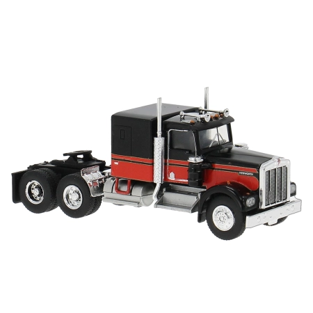 Brekina 86250 - Kenworth W900 ciągnik siodłowy, czarny/czerwony