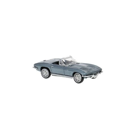 Brekina 18027 - Chevrolet Corvette C2 Convertible, turkusowy met. otwarty