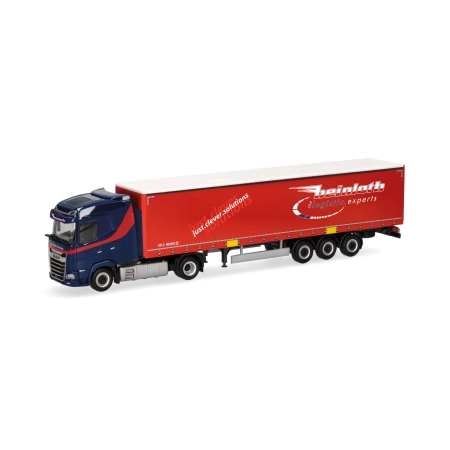 Herpa 319881 - DAF XG Gardinenplanen-Sattelzug "Heinloth"
