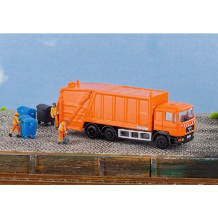 Lemke-Collection LC97001 - Śmieciarka MiNiScene z figurkami, neutralna