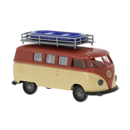 Brekina 31639 - VW T1b Camper z bagażnikiem dachowym i łodzią
