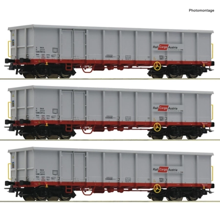 Roco 6600121 - Zestaw 3 wagonów towarowych Eanos, ÖBB, Ep.VI