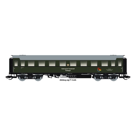 Saxonia 87222 - Wagon pasażerski C4Ü Sa 07 „Kulturzug”, DR Ep.III, z oświetleniem wewnętrznym