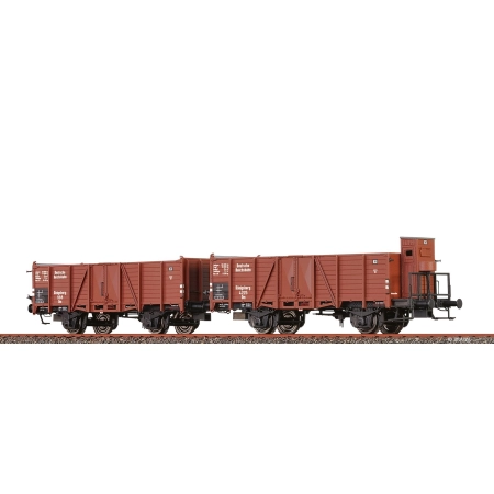 Brawa 48449 - Zestaw 2 wagonów węglarek Om, DRG, Ep. II