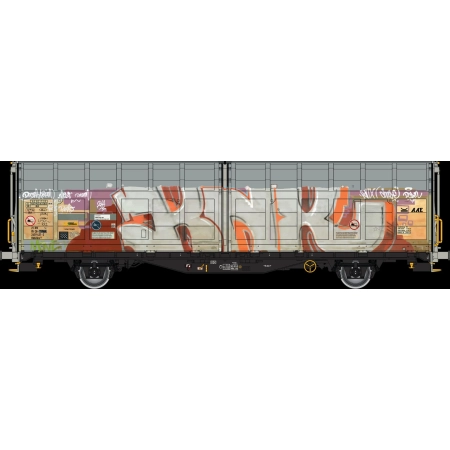 Albert model 245057 - Wagon towarowy z przesuwnymi ścianami Hbbillns, CH-SBB, Ep.VI, Graffiti