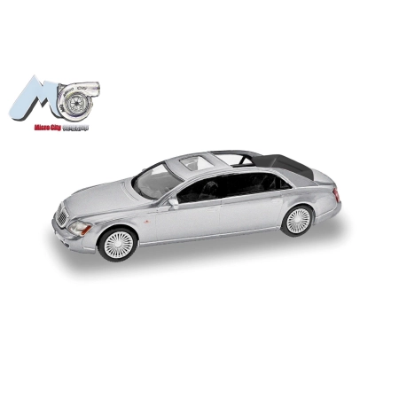 Herpa 87MC000023 - MicroCity: Maybach 62S, srebrny (2002-2013)