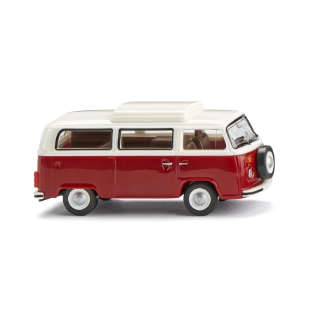 Wiking 031805 - VW T2b Campingbus – rubinowo-biały.