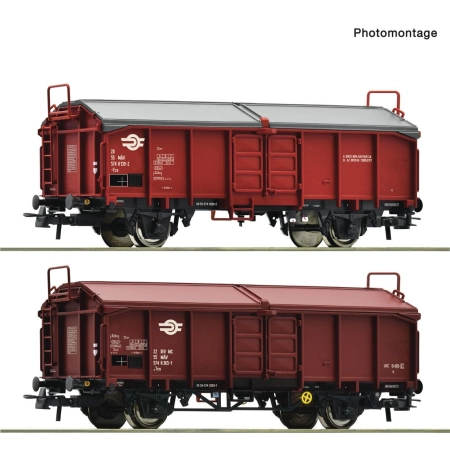 Roco 6600116 - Zestaw 2 wagonów z przesuwanym dachem, MAV, Ep.IV