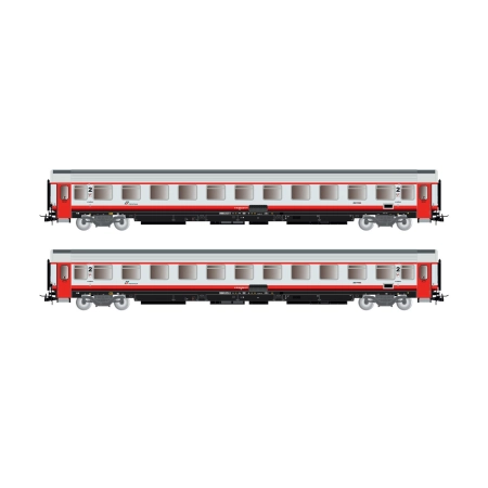 Rivarossi HR4355 - Zestaw 2 wagonów pasażerskich UIC-Z1 „Progetto 901”, FS, Ep.VI