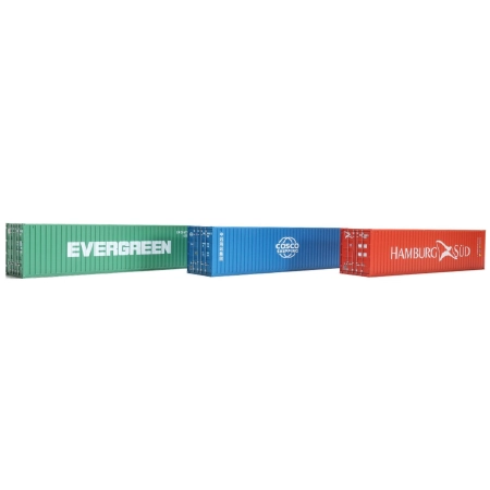 Igra 98010061 - Zestaw 3 kontenerów 40', Evergreen, HASU, Cosco