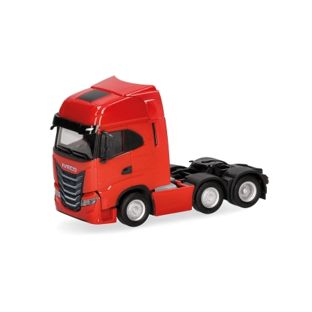 Herpa 320313 - Iveco S-Way MY24 ciągnik siodłowy 3-osiowy (6x2), czerwony