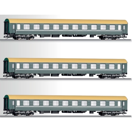 Tillig 01096 - Zestaw 3 wagonów pasażerskich „Filmzug”, DBAG, Ep.V