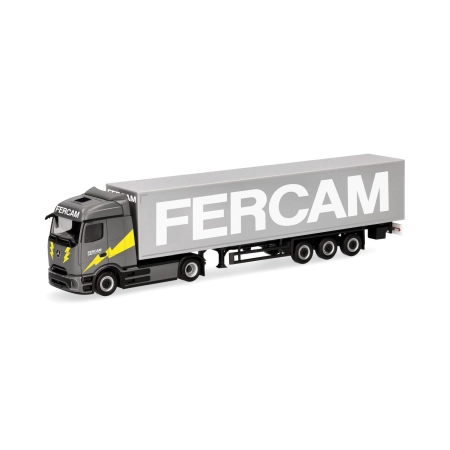 Herpa 320184 - MB eActros 600 ProCabin Streamspace Gardinenplanen-Sattelzug "Fercam" (Italien)