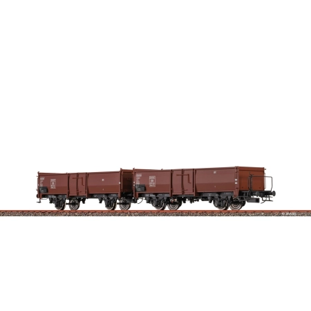 Brawa 48639 - Zestaw 2 wagonów węglarek Omm52, DB, Ep.III