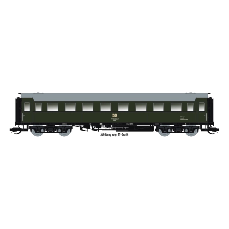 Saxonia 87196 - Wagon pasażerski C4Ü Sa 07, DR, Ep.IV