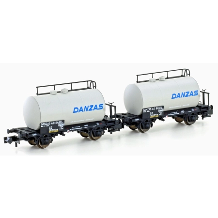 Hobbytrain H24834 - Zestaw 2 wagonów cystern Uerdingen, DB, Ep.IV 'DANZAS'