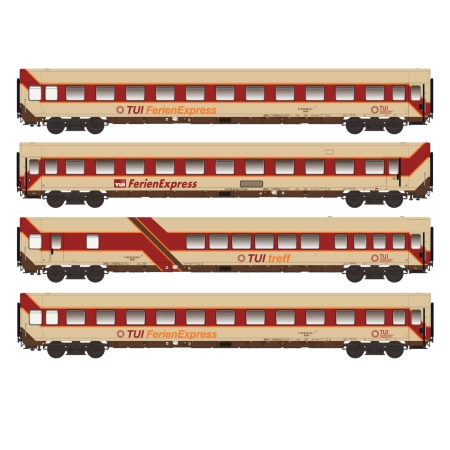 LS Models LS96027N - Zestaw 4 wagonów pasażerskich, TUI Ferienexpress, Ep. IV