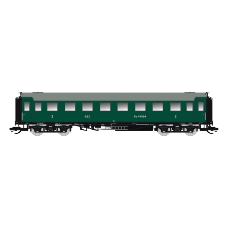 Saxonia 120190 - Wagon pasażerski C4Ü Sa 07, CSD, Ep.III, z oświetleniem wewnętrznym