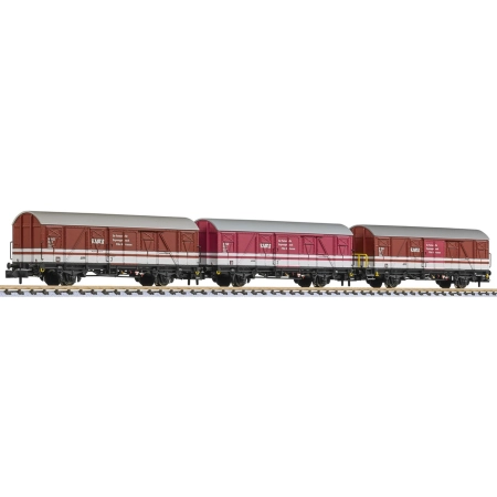Liliput 260153 - Zestaw 3 wagonów towarowych, NVAG, Ep.V