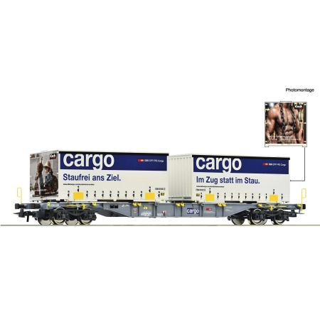Roco 6600028 - Wagon kontenerowy Sgnss, SBB-Cargo, Ep.VI