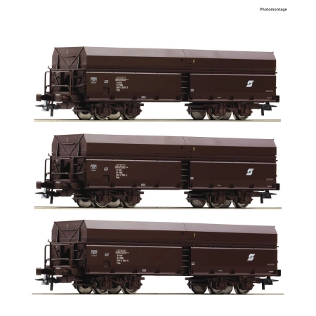 Roco 6600071 - Zestaw 3 wagonów samowyładowczych Fals, ÖBB, Ep.IV-V