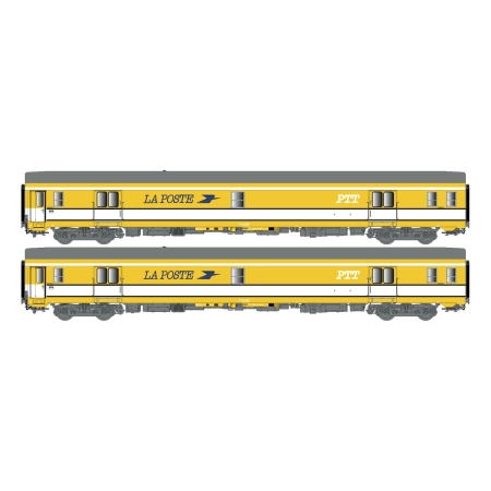 L.S. Models 40446 - Zestaw 2 wagonów pocztowych PA UIC, SNCF, Sp.IV, La Poste PTT